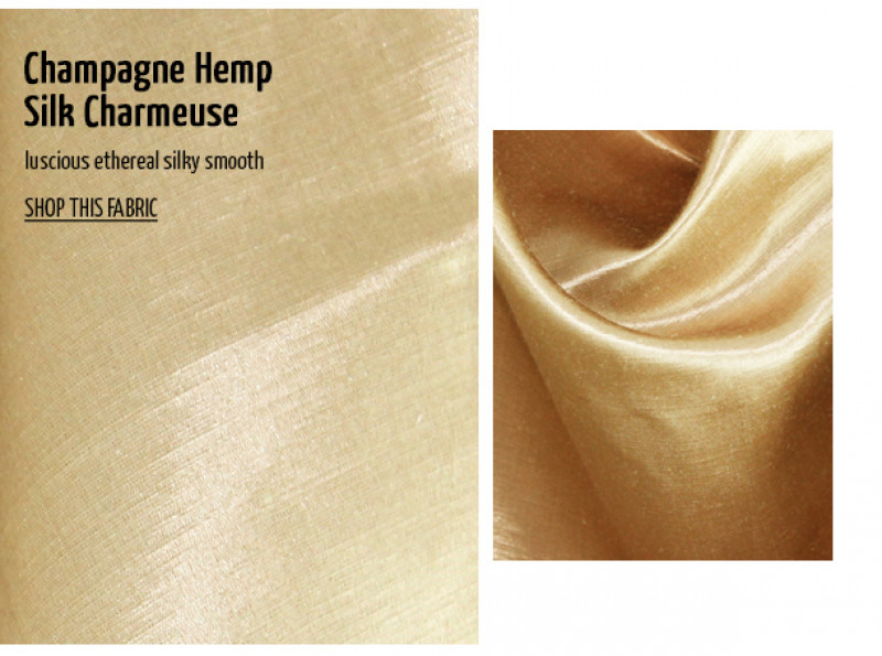 Offset Warehouse Ethical Fabric Champagne Hemp Silk Charmeuse