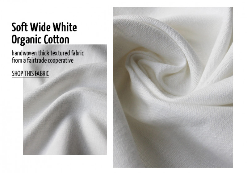 Offset Warehouse Ethical Fabric Soft Wide White Organic Cotton